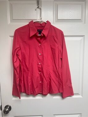 Ann Taylor Pink Button Front Shirt